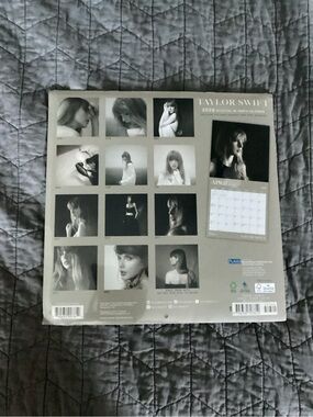 Taylor Swift Gray and Black Photo Grid Wall Calendar